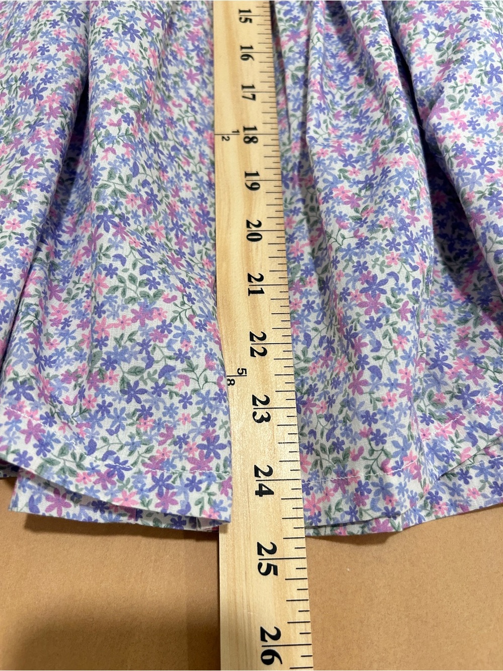 Floral Tiered Coastal Cowgirl Patchwork Prairie Skirt in Yellow, Purple, & Pink - Picture 7 of 7